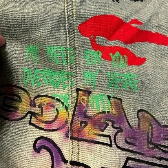 Anchor Blue Painted Denim Jacket By Lifted Anchor - Men Size: XL - Picture 10 of 14